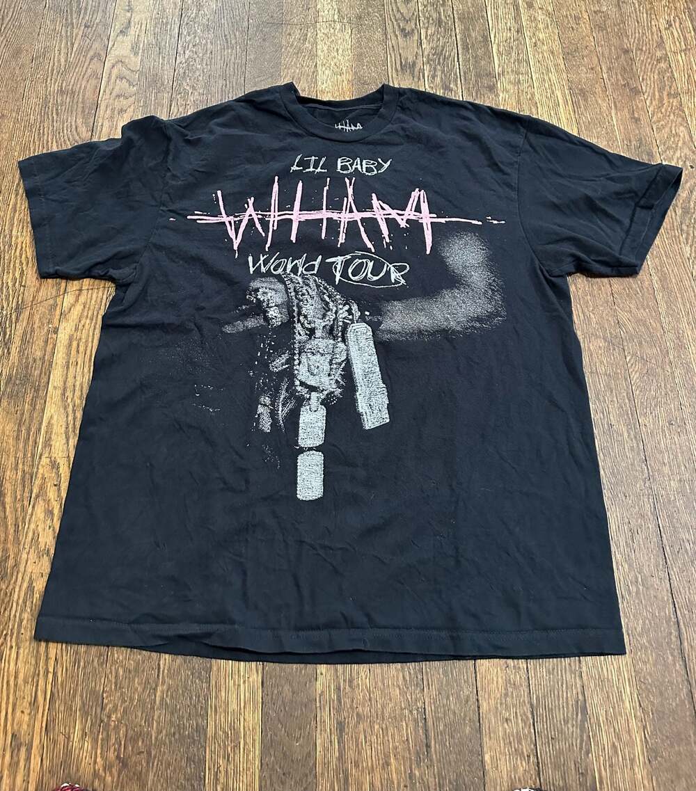 Lil Baby WHAM World Tour Graphic T-Shirt Streetwear Music Concert XL